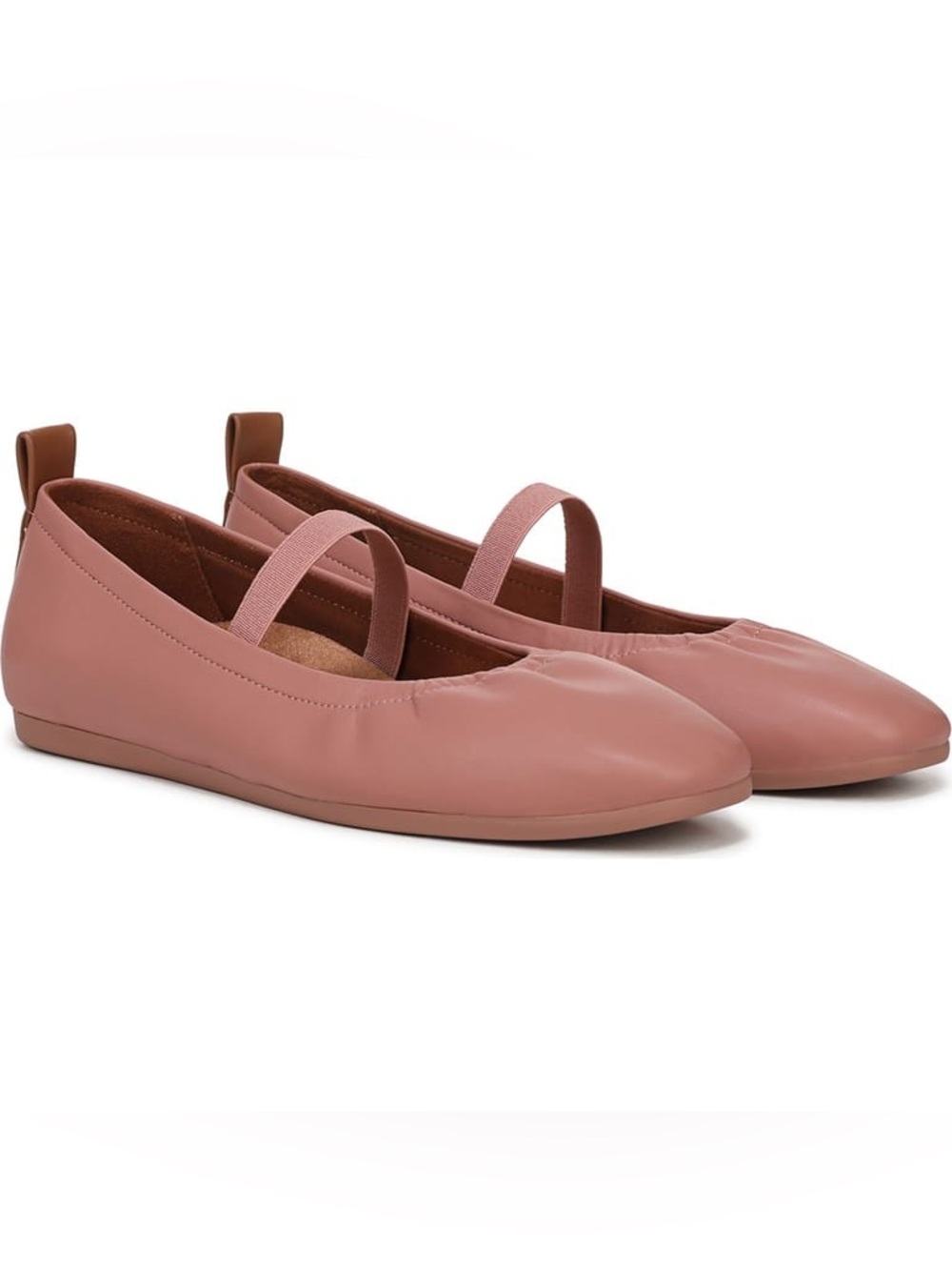 Vionic Mauve Pink Ballet Flats with Elastic Strap NWB